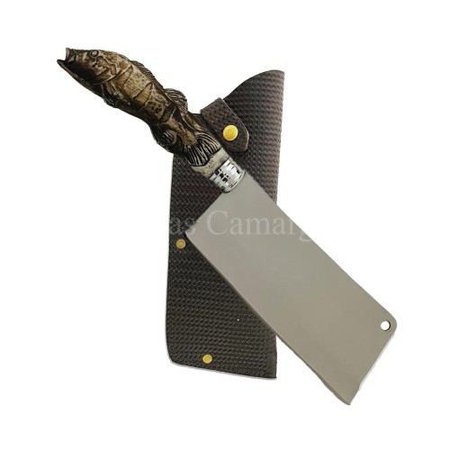 Cutelo Aço Inox 3mm Cabo Peixe Sintético Cutelo Aço Inox 3mm Cabo Peixe Sintético